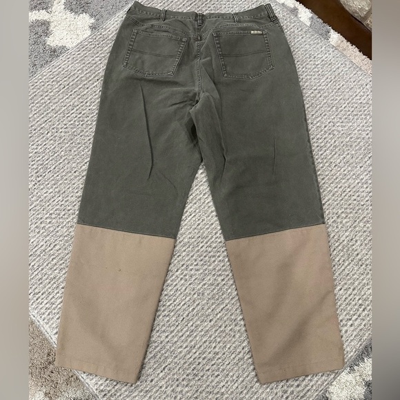 Columbia Brush Guard Canvas Jeans Brown & Tan Size 40 x 32 - Picture 2 of 6